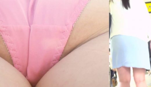 [★新作]パンチラ盗撮 OLさん ピンクパンツを超接近撮影