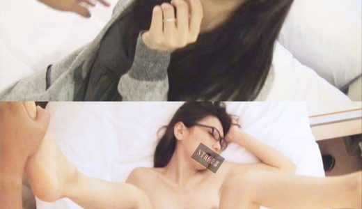 【個撮／人妻】京都旅行中の仲良し奥さん3人組をナンパ即ハメPART.3超マジメメガネ主婦29歳に生チンエキベンからナマ中出し