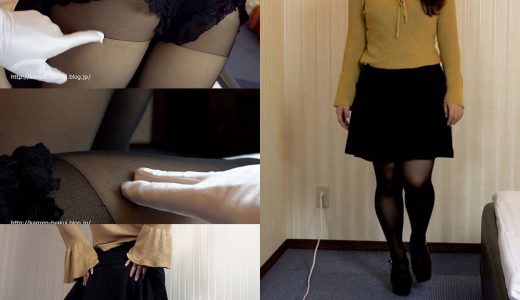 【完着フェチ58:動画】Asuka21歳・ぽっちゃり女子の魅惑の黒スト！大迫力の太ももをナデナデ【黒スト】