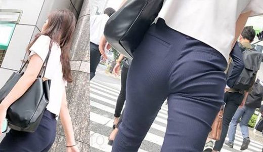 【FHD 60fps】スーツのお尻：V字パンティラインがくっきり