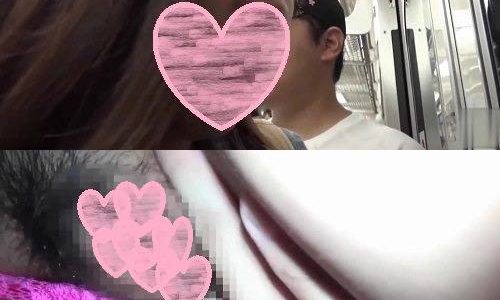 電車で生マン痴漢6 ギャル系美人に手マン&乳首触り