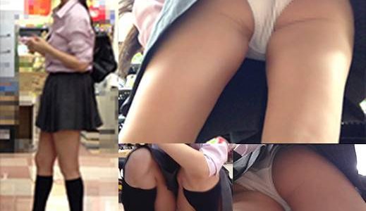 買物中女子に徹底粘着でやり過ぎて最後にジロリ。。。ぴちぴち食い込み白パンツがエロい！白猫作品vol,06