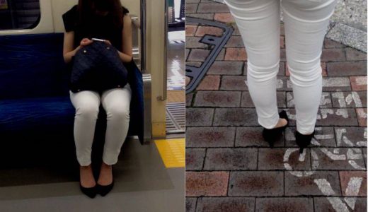 デカ尻ホワイトスキニー女を徹底追跡