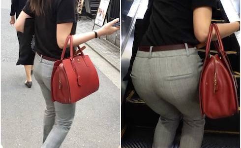 《人気作品の再編集・2名》 No.892【突如！！！お尻を突き出す様な仕草をする着衣尻】