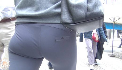 【FHD高画質】スポーツレギンス ゆるい尻肉とTバック