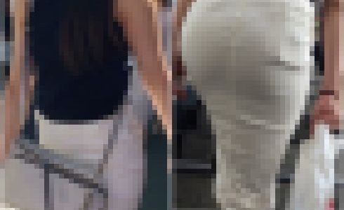 《ジムへ向かう美女はTバックを履くらしい》 No.1133【鍛え上げた肉つきの良い尻圧でパッツパツなスカート着衣尻】