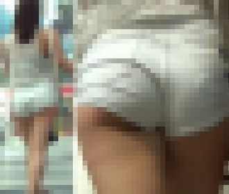 【フルHD】街の強烈なハミ尻３！