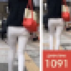 【1091】サイコービを歩くアナタのサイコーなパンティーライン！ピチピチ白スキニーパンツ女子