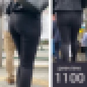 【1100】ポニーテール？いやいや…ポニーじゃ無くて競走馬でしょ！ピチピチ黒スキニパンツ女子
