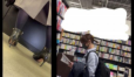 【 スマホで逆さ撮り126】冬の季節到来　黒スト姿を逆さ撮り　〇Kのスカートにもぶっこむよ【２名収録】