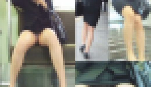 電車内エロスーツ美人OLさんのスト透けP盗撮