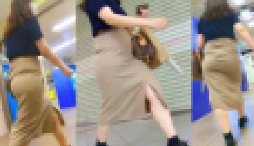 No.641尻圧でミチミチとスカートから悲鳴が聞こえてきそうなお嬢さんに密着取材