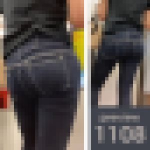 【1108】「プリケツは居ねが～！」トップスの裾がチョットたくし上がってただけなのに…！ピチピチスキニージーンズ女子