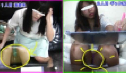 【面接で盗撮⑭】清楚系とギャル系→対照的な二人のパンチラ