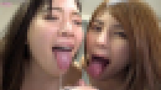 ④愛乃零ちゃんと美波沙耶ちゃんの顔舐め鼻舐め！唾フルコースの完全主観映像！　SD