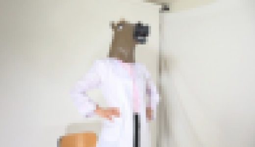 目隠しマスクフェチ　動物の被り物で目が見えない女の人f570