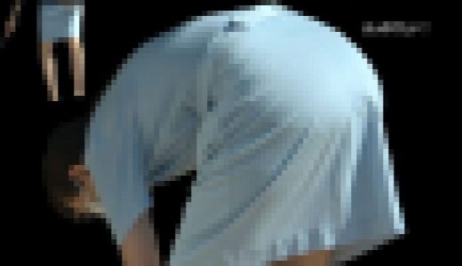 【４K】バックからパシャ♡看○師の美尻から透けたアレ♡