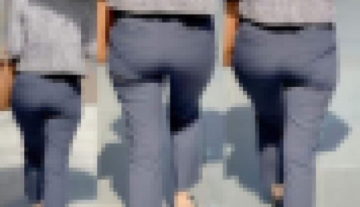 ピチピチパンツスーツ93_上品そうなOLお姉様の下半身がムチムチ極エロ尻だった♪