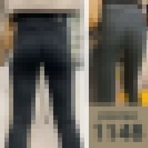 【1148】わしゃぁ～おまへを女石〇純一みたいな格好で街を歩くムスメに育てた覚えは無い！ピチピチ黒スキニージーンズ女子