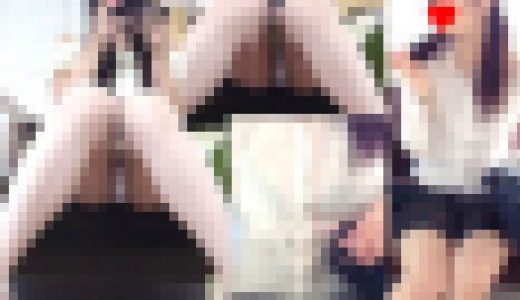 【電車内盗撮・透けブラPチラ2人分セット】美少女対面パンチラ盗撮動画
