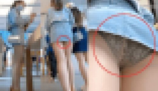 股下0mm級クソミニ中華女子の豹柄P逆さ