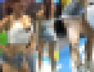 高画質 可愛い！ハミ尻乳揺れ美人さん