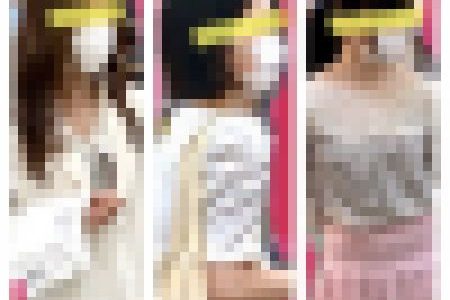 完全オリジナル素人逆さ撮り！肌色ストッキングを履いた花盛り可愛いJD風女子達に特攻しました！55号機(スマホ撮り)