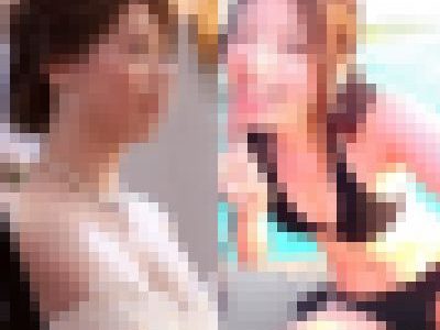 素人女性84　ドレスからおっぱい見えそうな花嫁さんと水着新婦さん