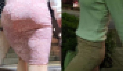 【ピンクタイスカ】透けるぐらい薄いスカートのデカ尻OL6