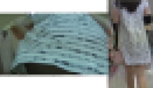 ワンピ美脚の背後に接近