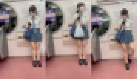 ミニスカ女子校生盗撮日記14 青チェックミニスカ女子校生を電車内で盗撮