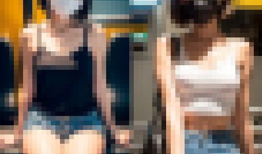 【実写風】♪完全新作♪マスク女子+ホットパンツ【電車対面バレ風】