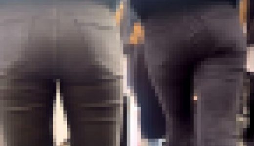 スキニーデニムパンツでヒップラインが魅力のスレンダー美女⑥