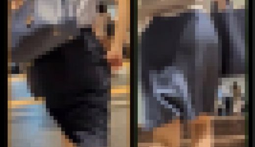 2人の魅力的な夏服タイトスカートOL…衝撃の階段登り！