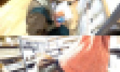 #343　メガネ女子が屈んだ隙に一気に胸元に突っ込む匠の技【胸ちら】