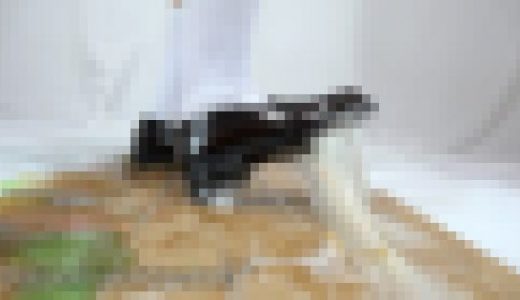 靴フェチ　ネズミ捕りの罠にかかってネバネバが靴底につく女性f827