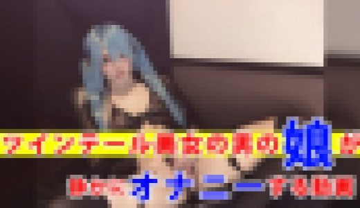 【個撮】ツインテール美女の男の娘が静かにオナニーする動画