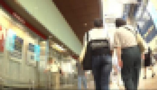 ポニテで濃いデニム尻　1分28秒