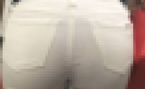「ヒップライン丸出しホワイトスキニーデニム」(2名)」