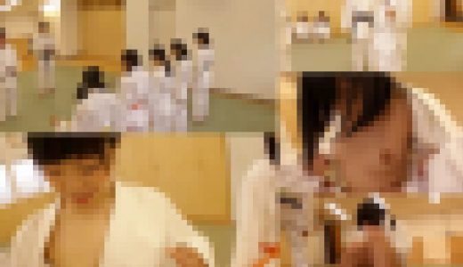 道着の下はノーパンノーブラが規則だと女子学生達を騙し卑猥行為の餌食にしようと企む柔道教室の鬼畜男達