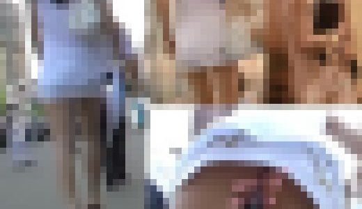 【Tバックパ】超スレンダー絶品美女のタイトミニの真下から喰い込みパンツを盗撮！！