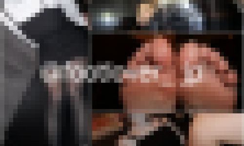 【画像＋動画】派手髪１９才JDちゃんの蒸れ蒸れ黒タイツ足！皮剥け素足！染みあり生パンチラ！